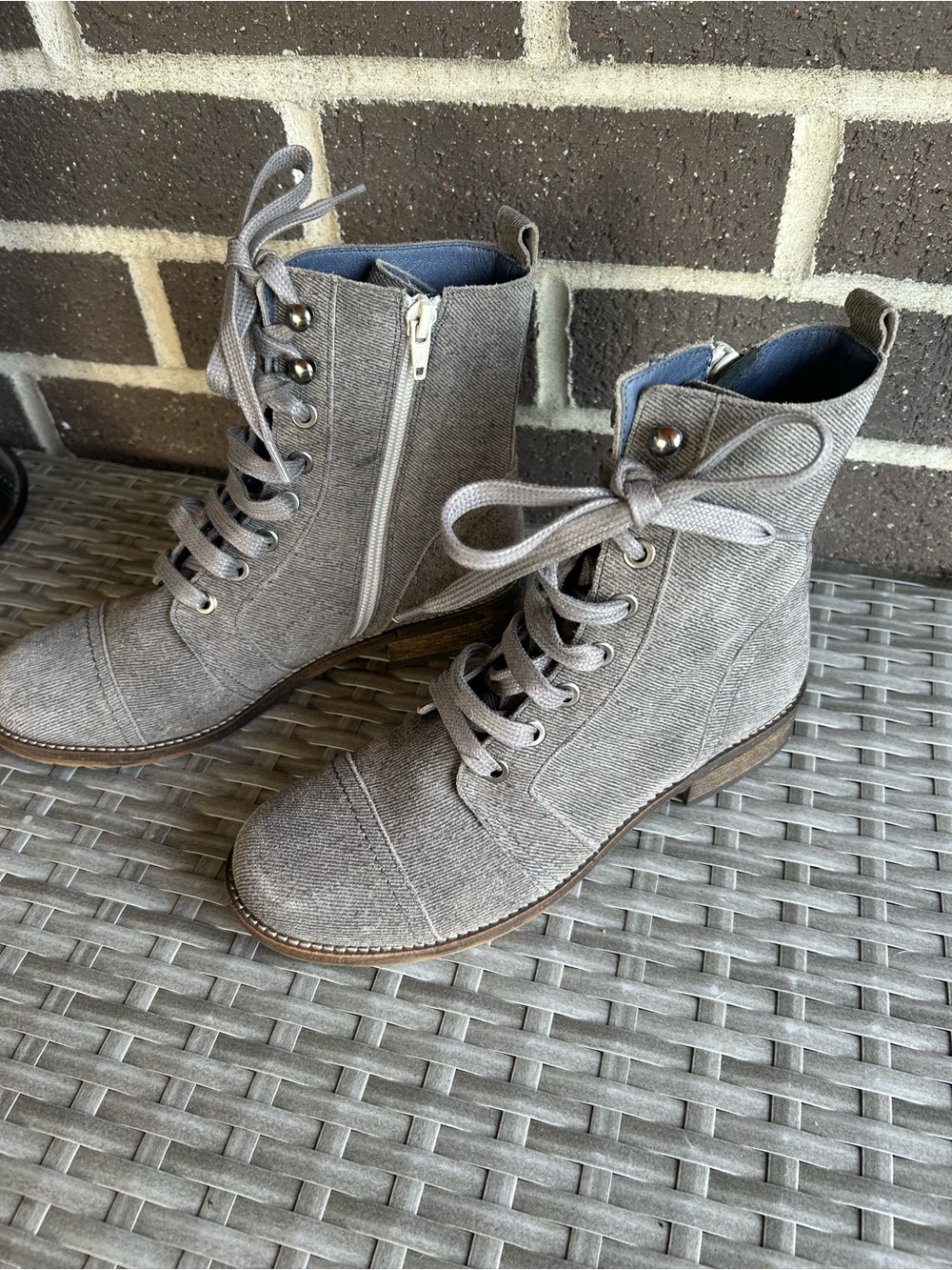 UNITY IN DIVERSITY Boots Corduroy Liberty Combat Boots Size 6